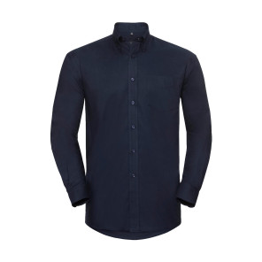 Russell Collection Oxford Shirt LS - Navy Blue - 6XL
