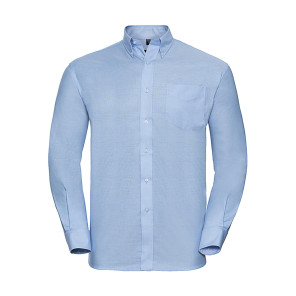 Russell Collection Oxford Shirt LS - Blue - 4XL