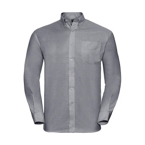 Russell Collection Oxford Shirt LS - Dark Grey - S