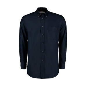 Kustom Kit Classic Fit Workwear Oxford Shirt - Navy Blue - M
