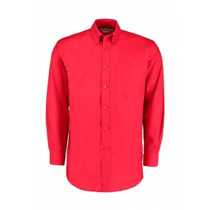 Kustom Kit Classic Fit Workwear Oxford Shirt - Red - XL