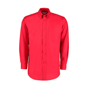 Kustom Kit Classic Fit Workwear Oxford Shirt - Red - XL
