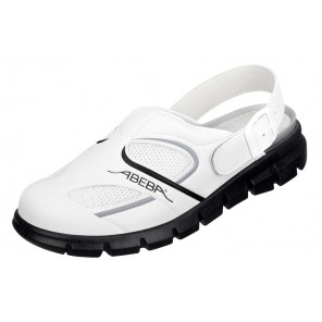 Abeba Berufsschuhe Dynamic OB Clog weiß/schwarz CE SRC