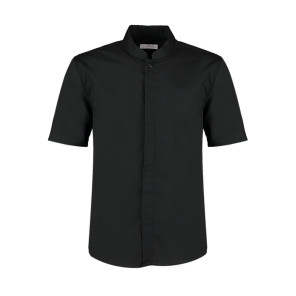 Bargear Tailored Fit Mandarin Collar Shirt SSL - Black - M