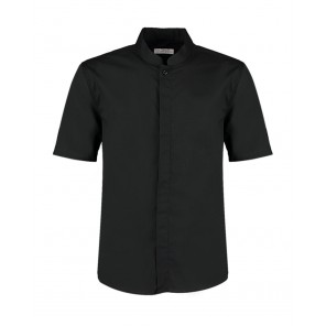 Bargear Tailored Fit Mandarin Collar Shirt SSL - Black - S(37cm)