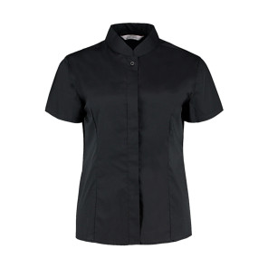Bargear Women's Tailored Fit Mandarin Collar SSL - Black - S