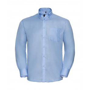 Russell Collection Men's LS Ultimate Non-iron Shirt - Bright Sky - M