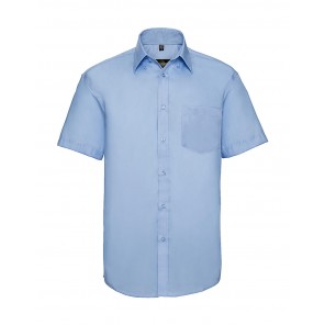 Russell Collection Men's Ultimate Non-iron Shirt - Bright Sky - S