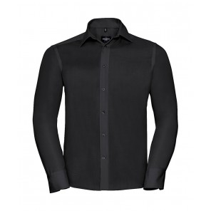 Russell Collection Tailored Ultimate Non-iron Shirt LS - Black - 2XL