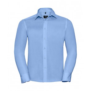 Russell Collection Tailored Ultimate Non-iron Shirt LS - Bright Sky - XL