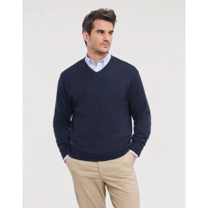 Russell V-Ausschnitt Strick-Pullover