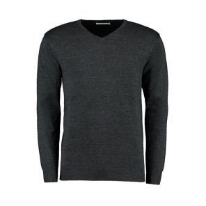 Kustom Kit Classic Fit Arundel V Neck Sweater - Grey - 2XS
