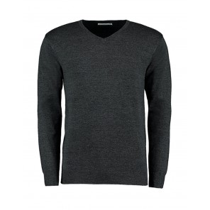 Kustom Kit Classic Fit Arundel V Neck Sweater - Graphite - XL