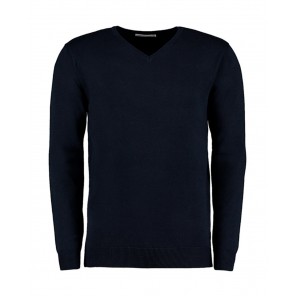 Kustom Kit Classic Fit Arundel V Neck Sweater - Navy - 2XS