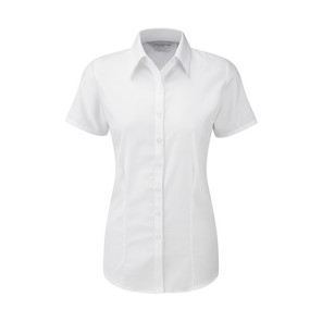 Russell Ladies Herringbone Shirt White - Größe XL