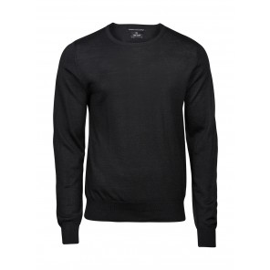 Tee Jays Men's Crew Neck Sweater - Black - S