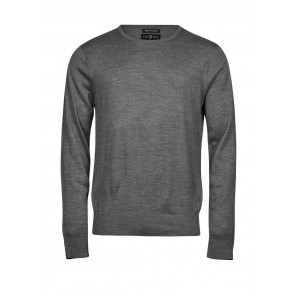 Tee Jays Men's Crew Neck Sweater - Grey Melange - L