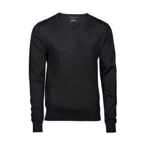 Tee Jays Men's V-Neck Sweater - Black - L