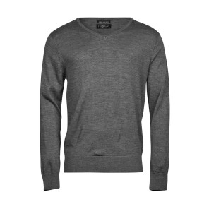 Tee Jays Men's V-Neck Sweater - Grey - 2XL