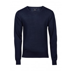 Tee Jays Men's V-Neck Sweater - Navy - XL
