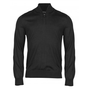 Tee Jays Men's Half Zip - Black - M