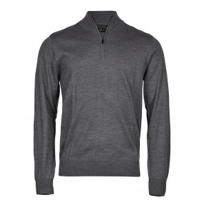 Tee Jays Men's Half Zip - Grey Melange - S