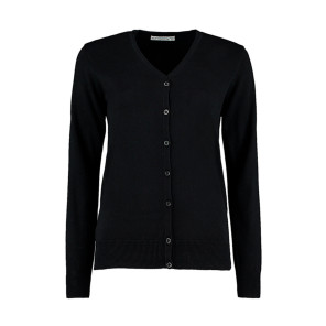 Kustom Kit Women's Classic Fit Arundel V Neck Cardigan - Black - XL
