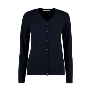 Kustom Kit Women's Classic Fit Arundel V Neck Cardigan - Navy Blue - XL