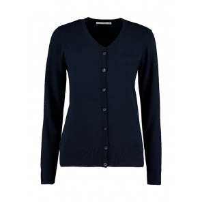 Kustom Kit Women's Classic Fit Arundel V Neck Cardigan - Navy - 2XS