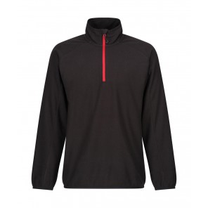Regatta Professional Navigate Half Zip Fleece - Black/Classic Red - 2XL