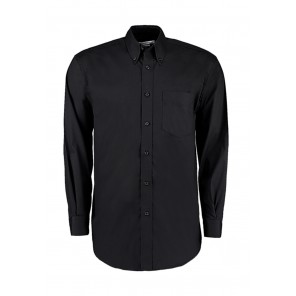 Kustom Kit Classic Fit Premium Oxford Shirt - Black - S