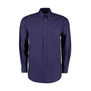 Kustom Kit Classic Fit Premium Oxford Shirt - Navy Blue - S
