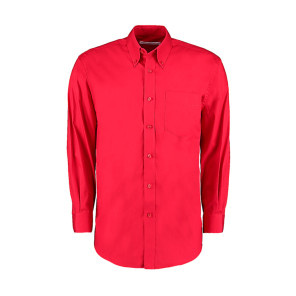 Kustom Kit Classic Fit Premium Oxford Shirt - Red - XL