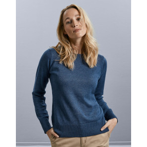 Russell Collection Ladies' Crew Neck Knitted Pullover
