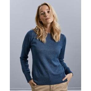 Russell Collection Ladies' Crew Neck Knitted Pullover