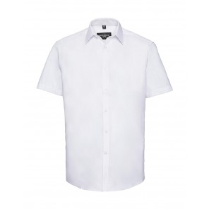 Russell Collection Men's Herringbone Shirt - White - 4XL