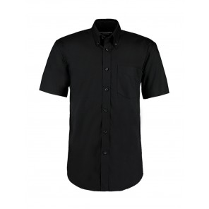 Kustom Kit Classic Fit Premium Oxford Shirt SSL - Black - L