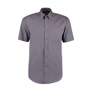 Kustom Kit Classic Fit Premium Oxford Shirt SSL - Charcoal - L