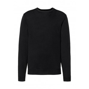 Russell Men's Crew Neck Knitted Pullover - Black - 2XS
