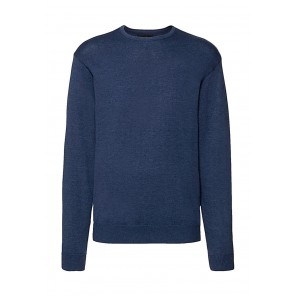 Russell Men's Crew Neck Knitted Pullover - Denim Marl - 2XS