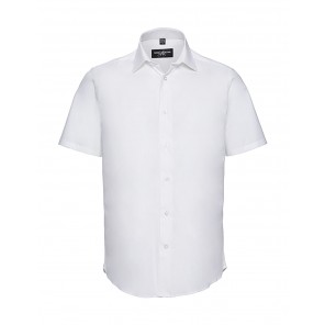 Russell Collection Fitted Stretch Shirt - White - 4XL