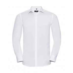 Russell Collection Men's LS Ultimate Stretch Shirt - White - 4XL