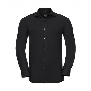 Russell Collection Men's LS Ultimate Stretch Shirt - Black - 3XL