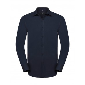 Russell Collection Men's LS Ultimate Stretch Shirt - Bright Navy - 4XL