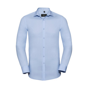 Russell Collection Men's LS Ultimate Stretch Shirt - Bright Sky - 4XL