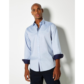 Kustom Kit Tailored Fit Premium Contrast Oxford Shirt
