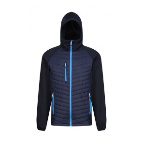 Regatta Professional Men’s Navigate Hybrid Hooded Jacket - Navy/French Blue - L