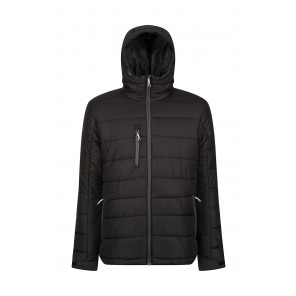 Regatta Professional Men’s Navigate Thermal Hooded Jacket - Black/Seal Grey - XL