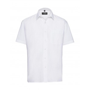 Russell Collection Poplin Shirt - White - 4XL