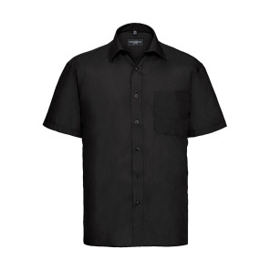 Russell Collection Poplin Shirt - Black - 4XL